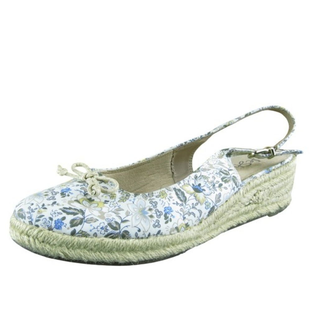 LifeStride Keepsake Women Slingback Heel Shoes Size 8 Medium White Fabric